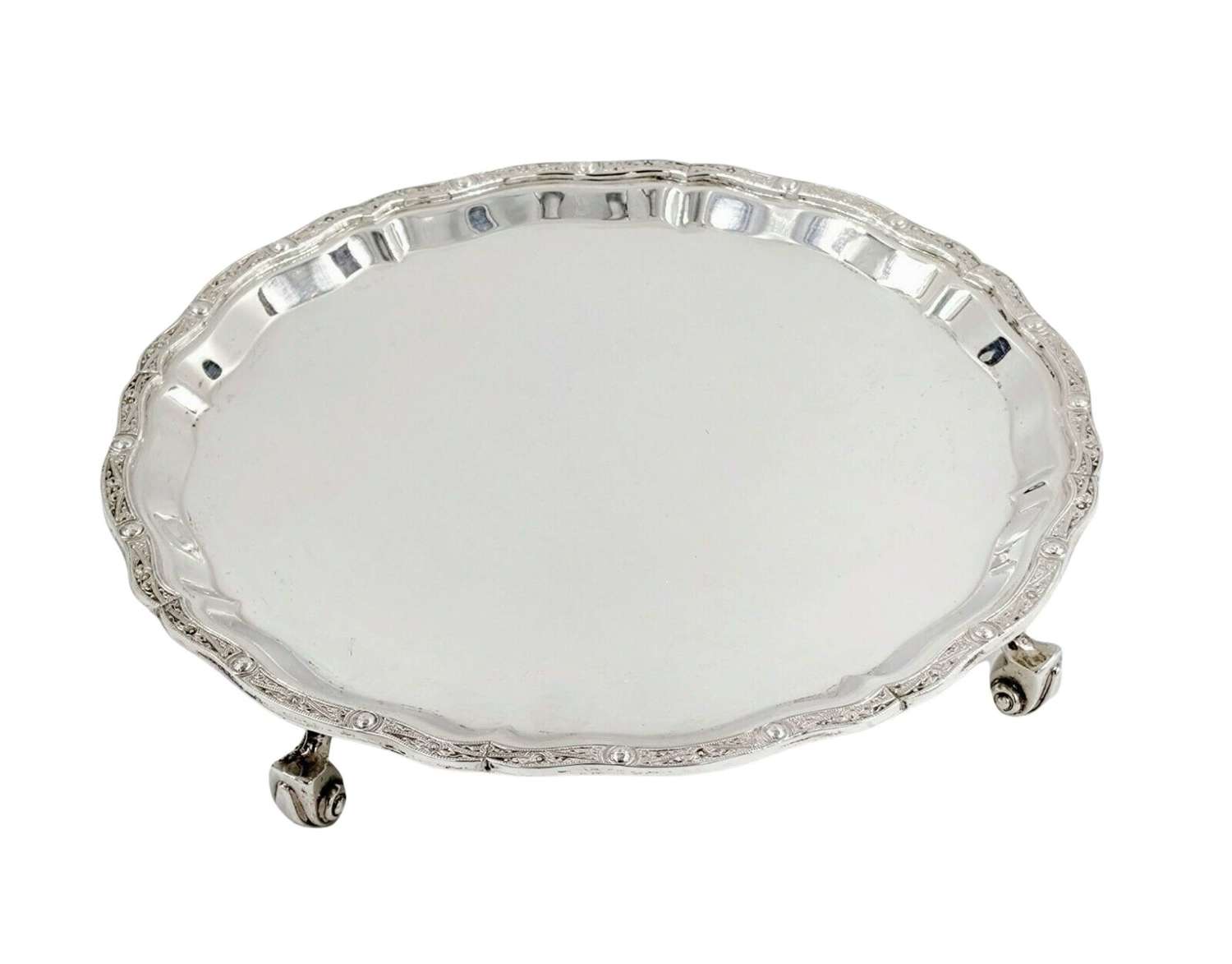 Quality Sterling Solid Silver Salver 370g