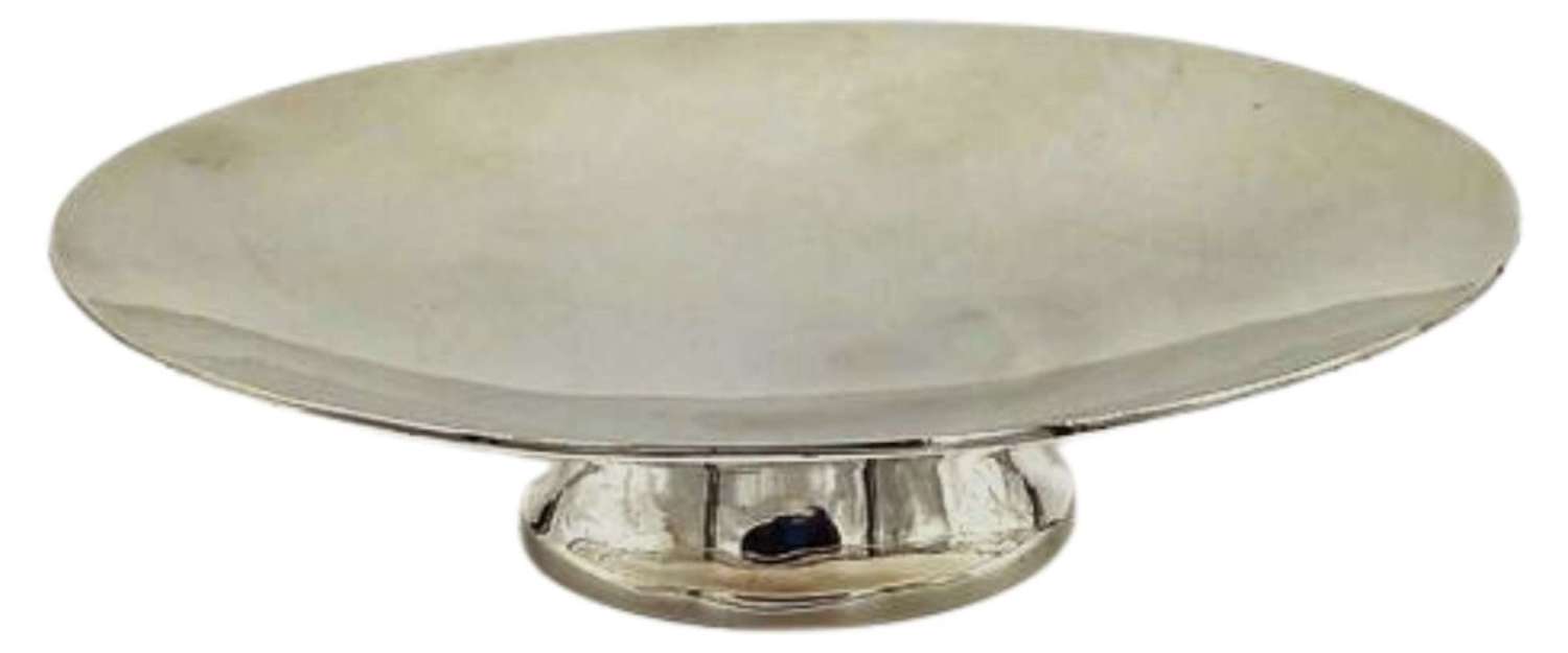 Designer Sterling Solid Silver Spherical Moon Dish 395g 21.5cm