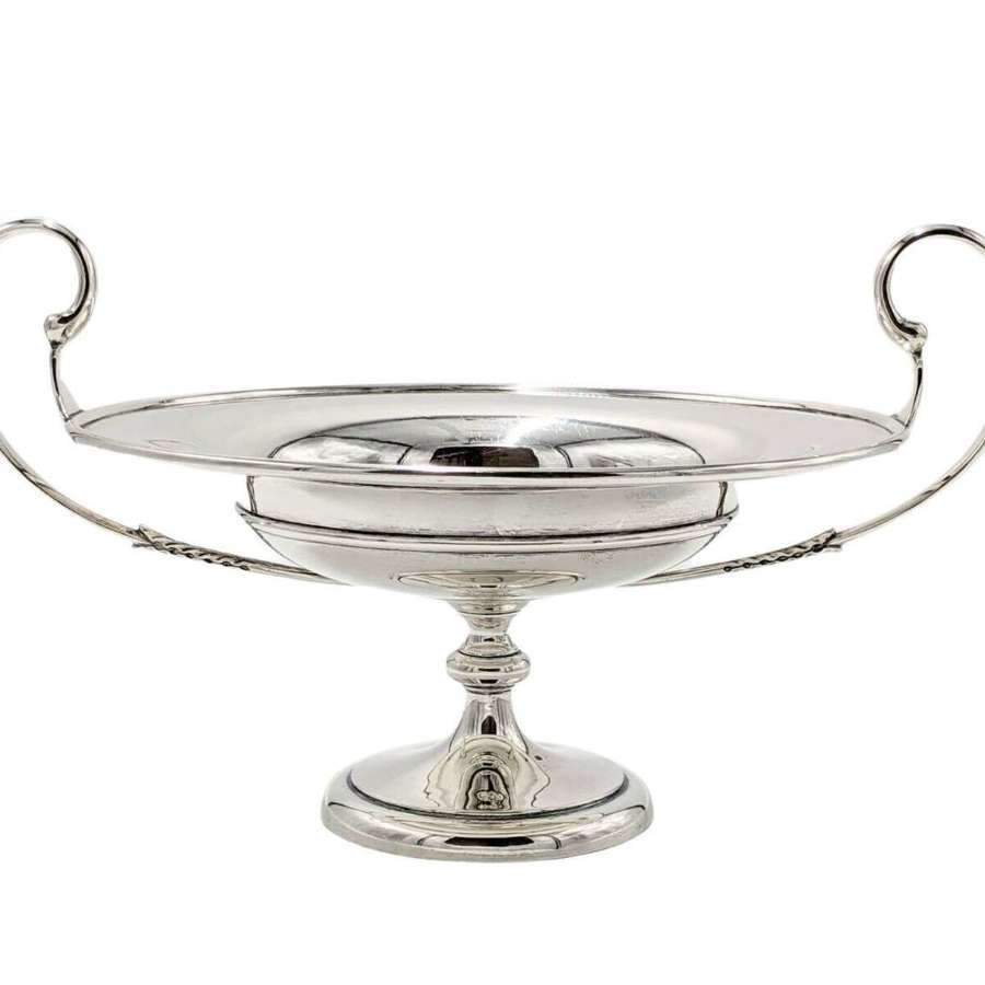 Antique Large Solid Silver Pedestal Dish Comport Table Centre 929g