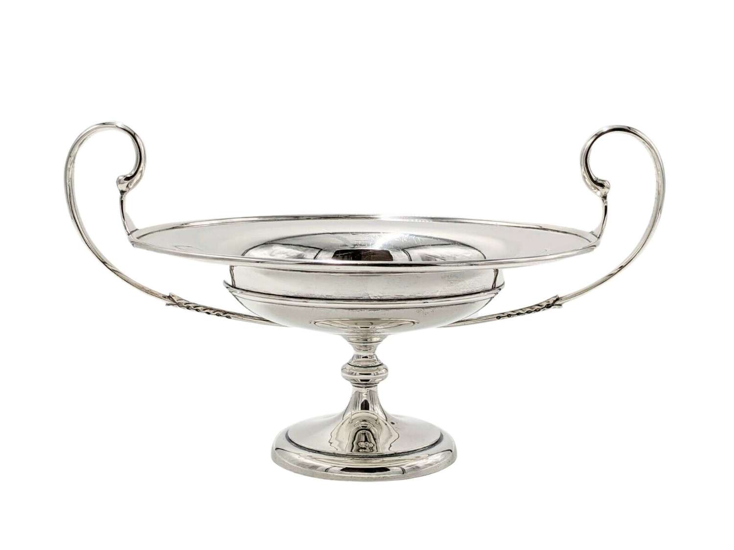 Antique Large Solid Silver Pedestal Dish Comport Table Centre 929g