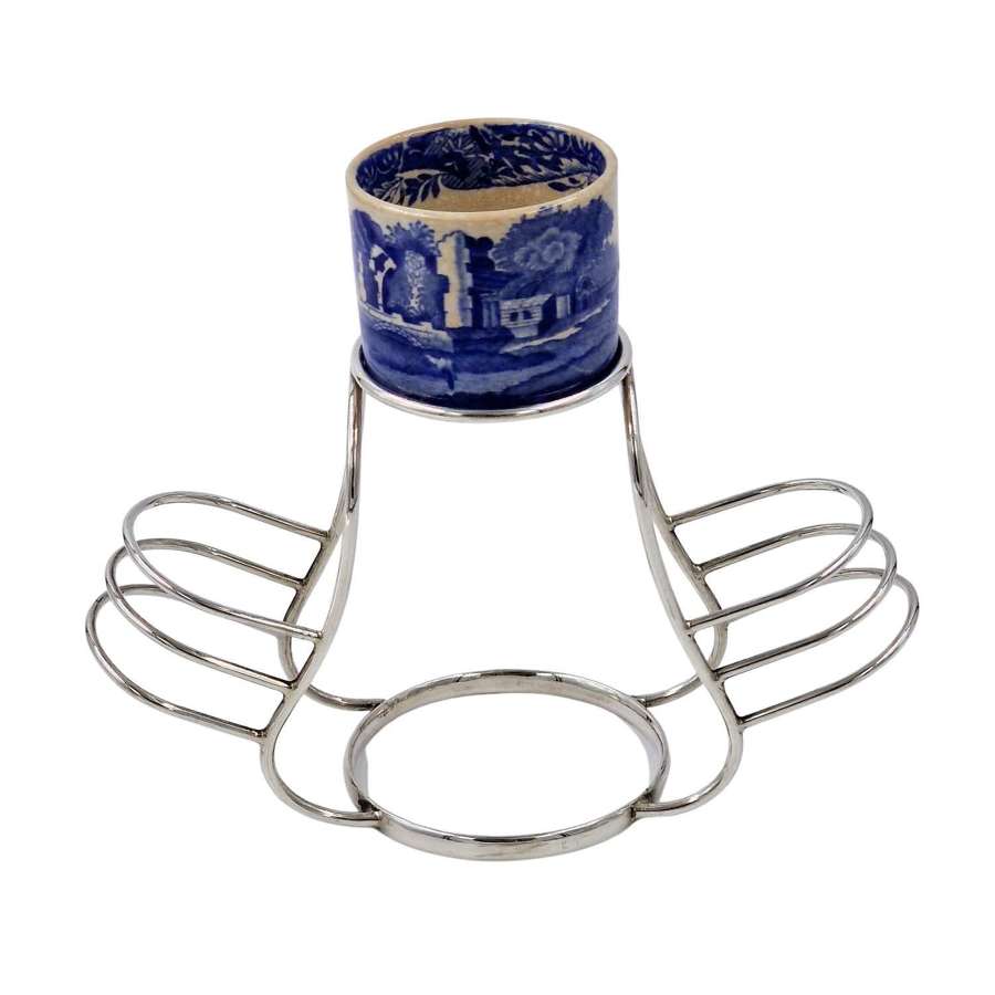 Art Deco Antique Solid Silver Toast Rack & Egg Cup 1921