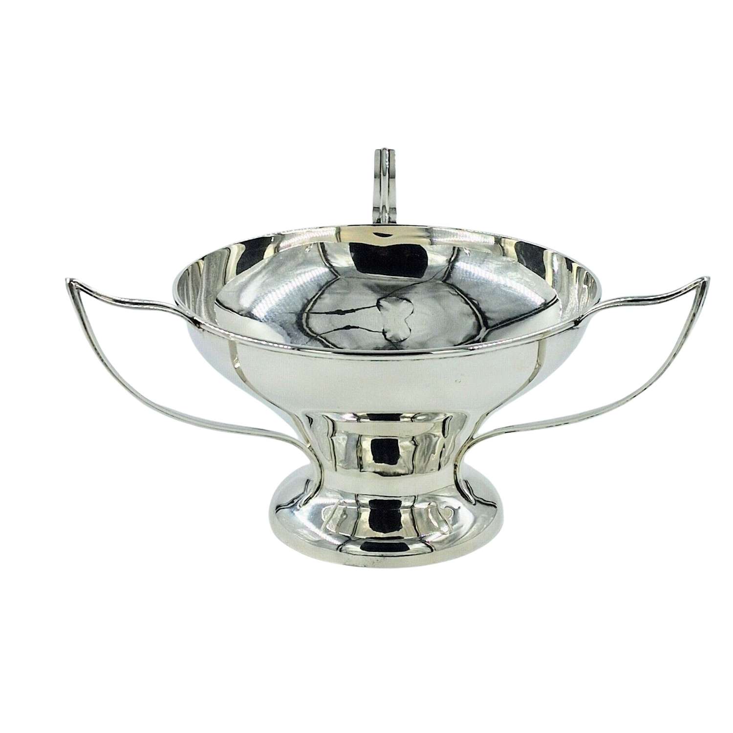 Antique Solid Silver Art Nouveau Bowl 1908 Dish Tyg Centrepiece